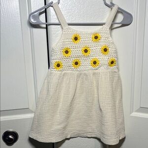 BTWEEN Cream Textured Sundress with Button Front used good condition